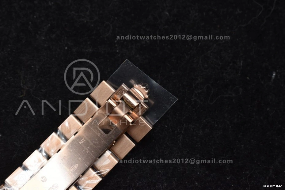 A Bracelet Bright Meteorite GMF Steel 904L On RG Crystal Markers DayDate 40 Dial President 706 1102